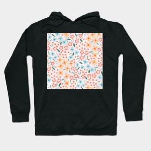 Mixed floral pattern bright and light Hoodie